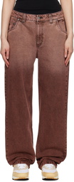 Dime Burgundy Classic Relaxed Denim Jeans
