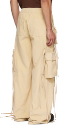 Reese Cooper Beige Corduroy Modular Pocket Cargo Pants