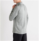 2XU - Pursuit Thermal Slim-Fit Mélange Stretch-Jersey Half-Zip Top - Gray