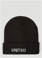 Embroidered-Logo Beanie Hat in Black