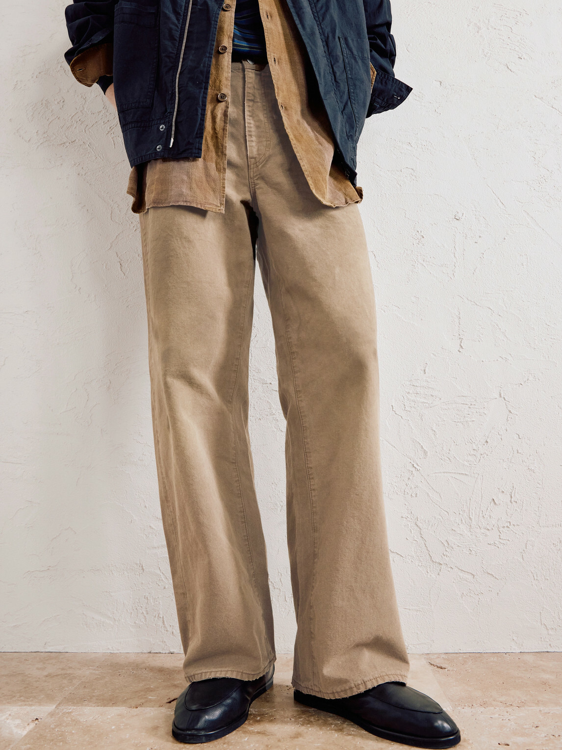 ssstein - Straight-Leg Distressed Cotton Trousers - Neutrals