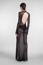 Laneus Dress Woman In Black Polyamide