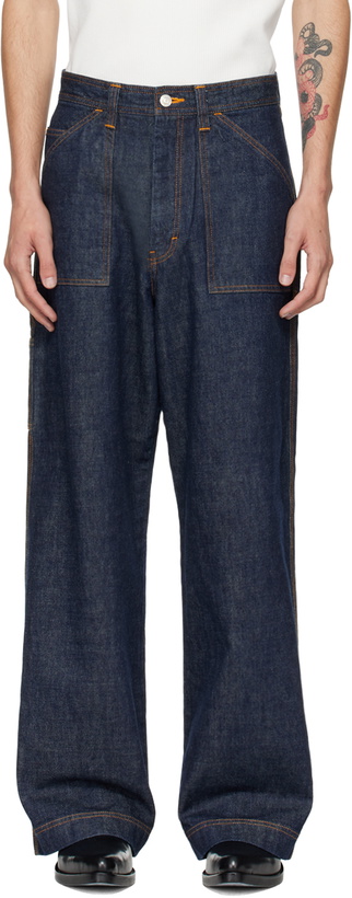 Photo: RICE NINE TEN Blue Heart Icon Painter Jeans