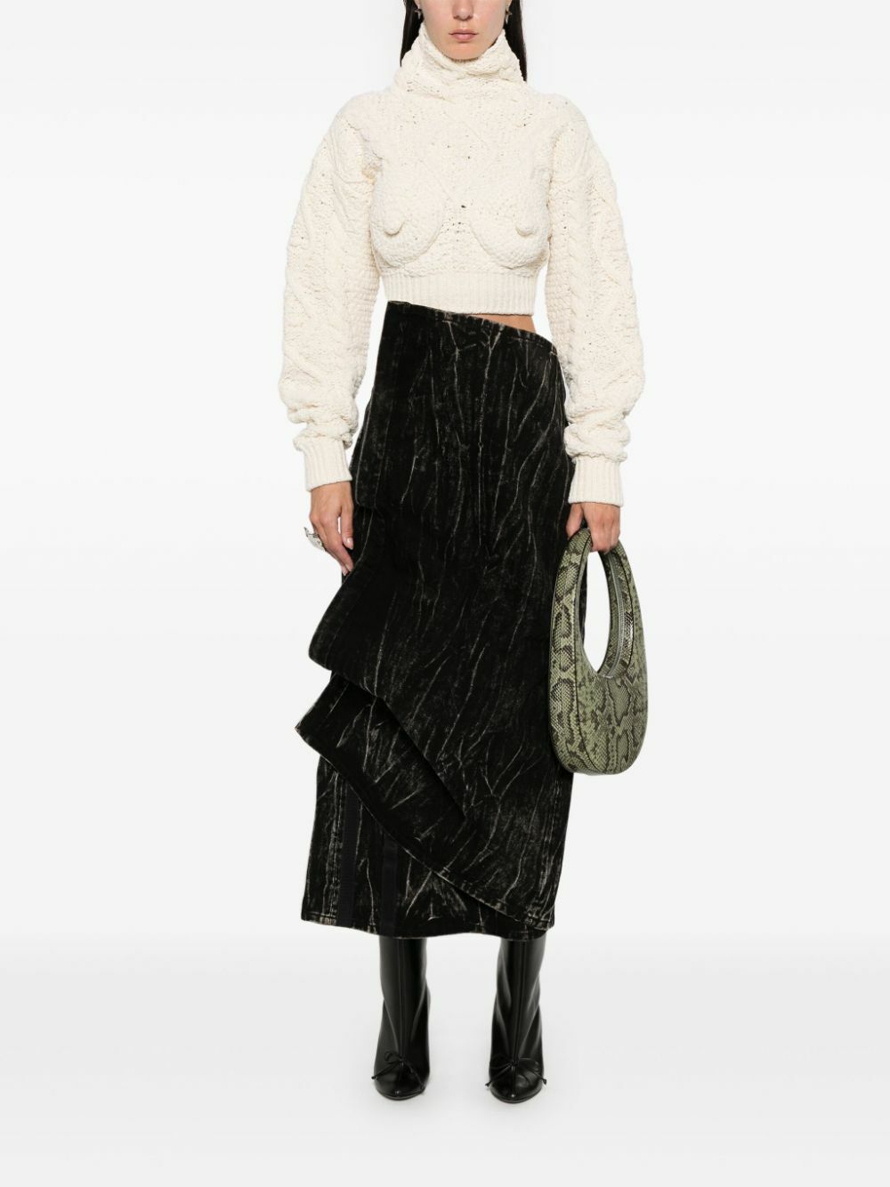 Y/Project Draped Asymmetric Midi Skirt