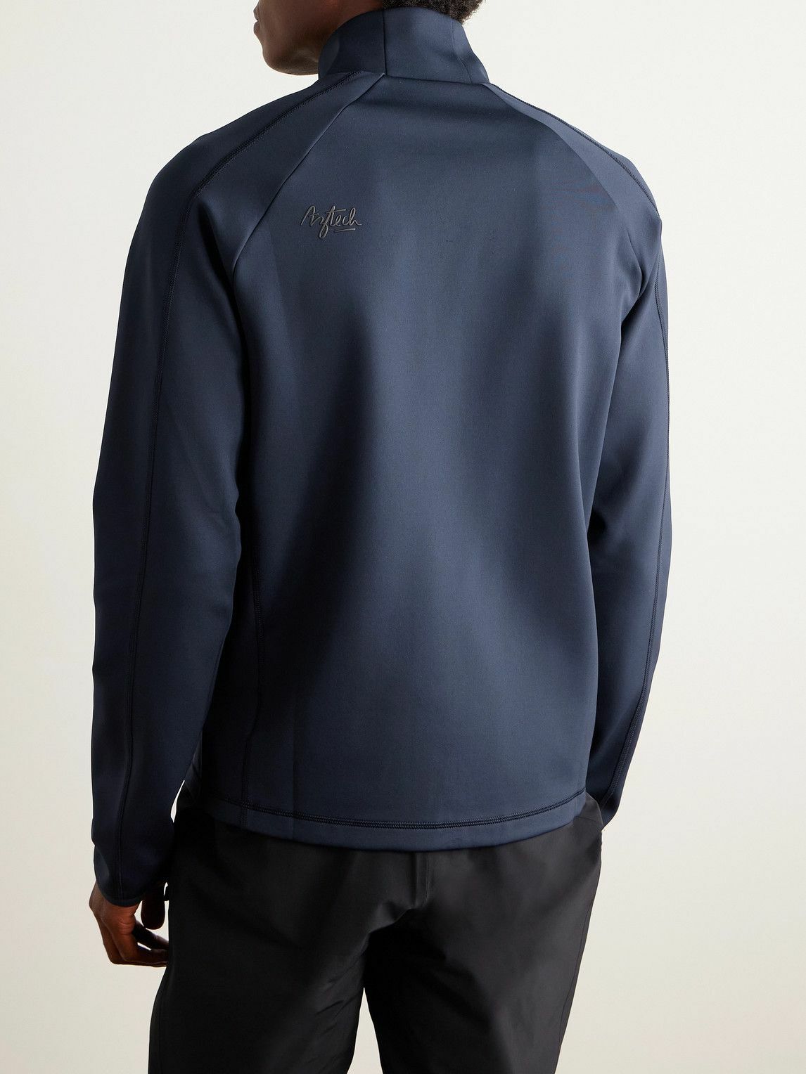 Aztech Mountain - Ajax Slim-Fit Stretch-Jersey Zip-Up Ski Mid-Layer - Blue