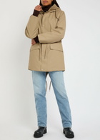Rains Padded Rubberised Parka Beige