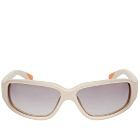 Bonnie Clyde Best Friend Sunglasses in Off White/Brown