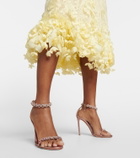 Aquazzura Crystal-embellished leather sandals