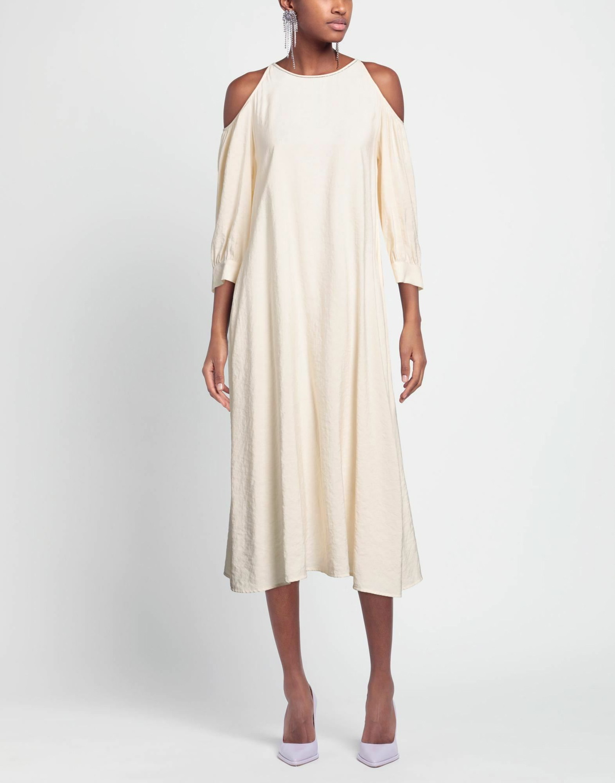 Peserico Womens Midi dress Cream