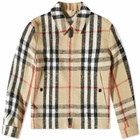 Burberry Men's Crossmoor Check Harrington Jacket in Archive Beige Check