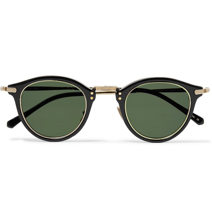 Photo: Mr Leight - Stanley S Round-Frame Acetate and Gold-Tone Titanium Sunglasses - Black