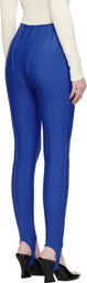 Mugler SSENSE Exclusive Blue Corseted Leggings
