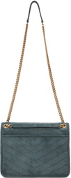 Saint Laurent Blue Suede Medium Niki Bag