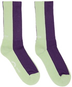 SOCKSSS Two-Pack Purple & Green Socks