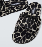 Tom Ford - Harrison logo leopard-print slides