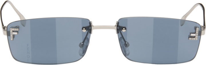Photo: Fendi Silver 'Fendi First' Crystal Sunglasses