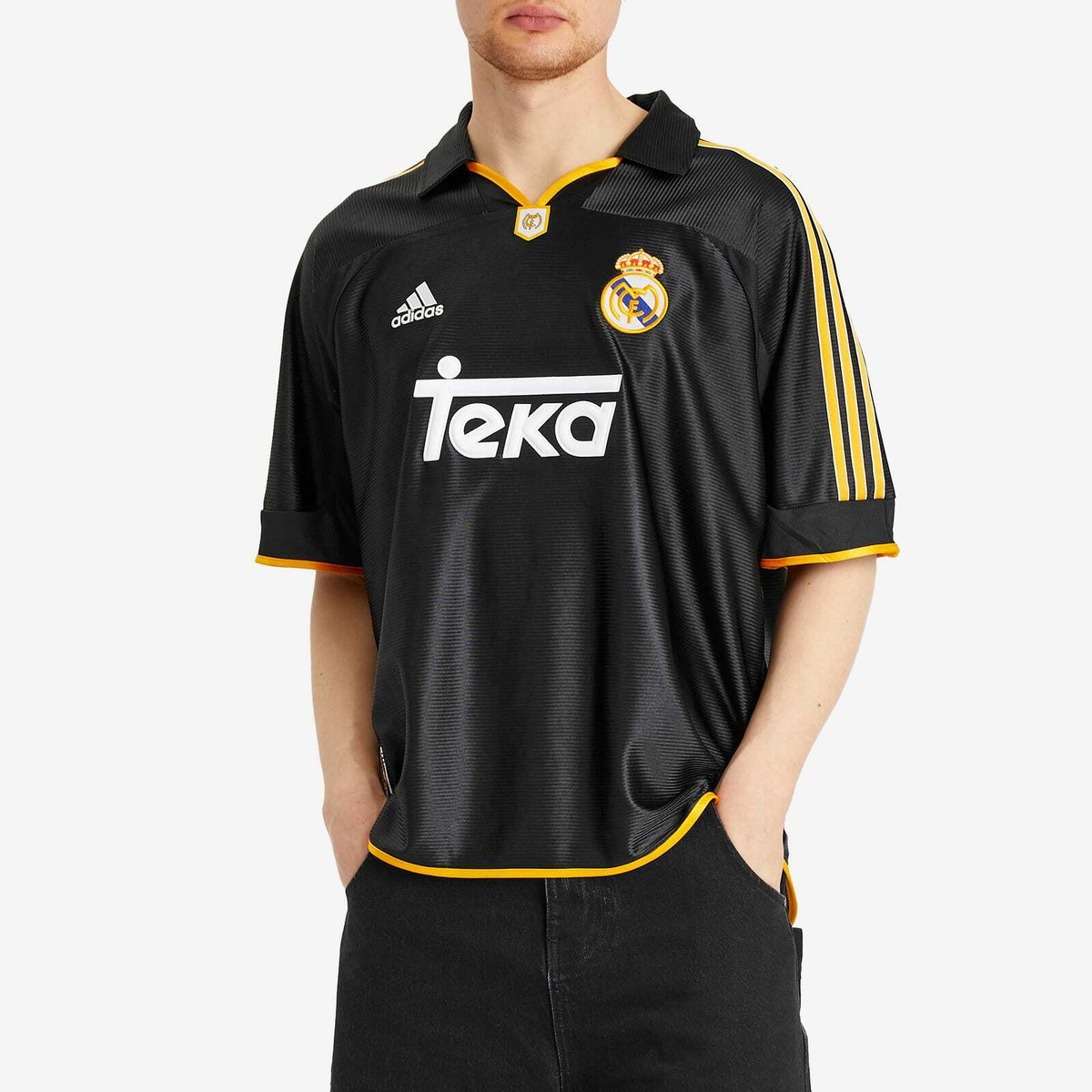 Adidas Men's Real Madrid 99/00 Away Jersey in Black adidas