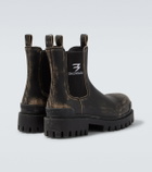Balenciaga Strike distressed leather Chelsea boots