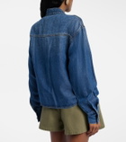 Self-Portrait Bow-detail denim shirt