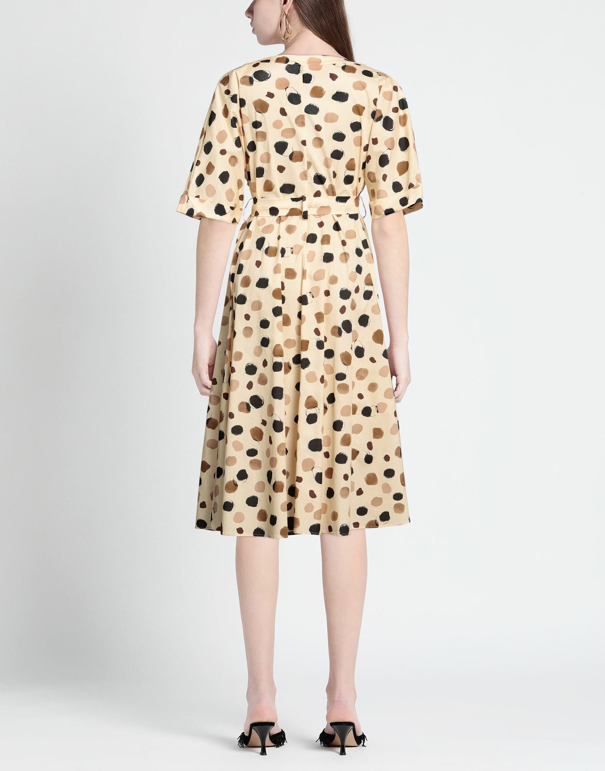 Manila Grace Womens Midi dress Sand