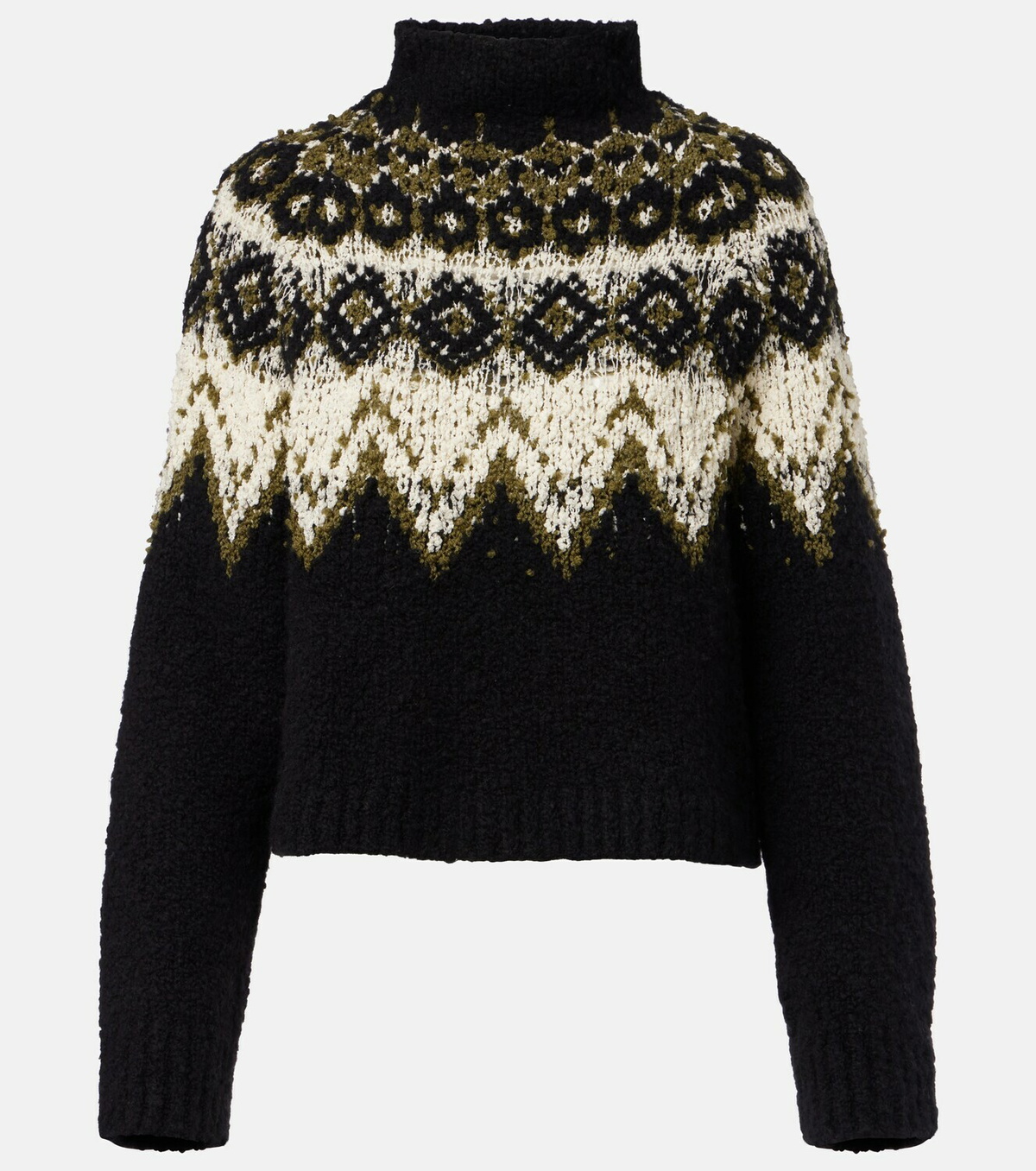 Proenza Schouler Lizzy fair isle cotton turtleneck sweater