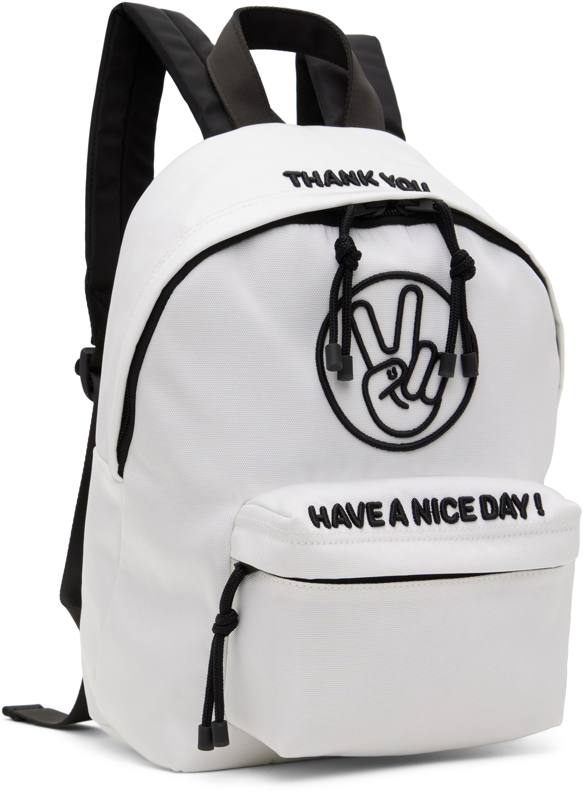 VETEMENTS Kids White 'Have A Nice Day' Backpack