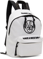 VETEMENTS Kids White 'Have A Nice Day' Backpack