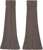 Our Legacy Taupe Knitted Gaiter Leg Warmers