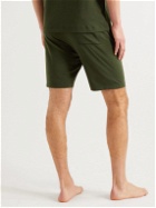 Hamilton And Hare - Stretch Lyocell and Cotton-Blend Pyjama Shorts - Green