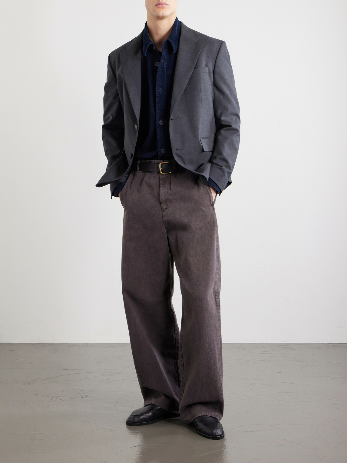 A.P.C. - Basile Logo-Embroidered Cotton-Corduroy Shirt - Blue