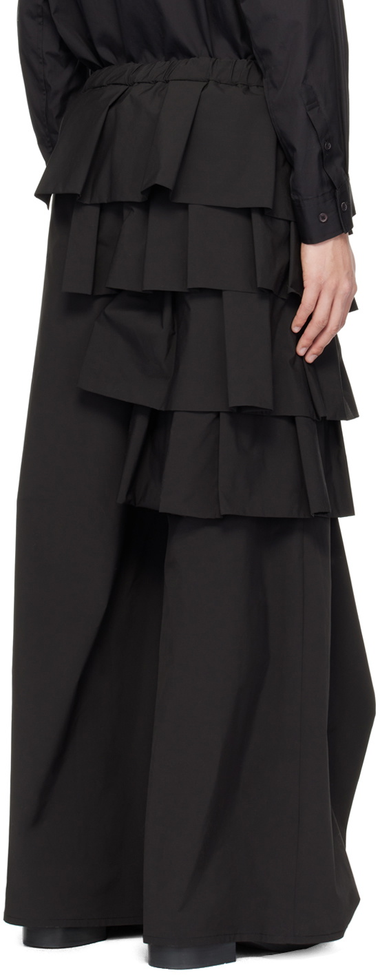 TAAKK Black Ruffled Trousers TAAKK