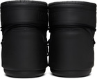 Moon Boot Black Icon Low Rubber Boots
