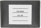 Thom Browne Grey Monogram Card Holder