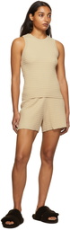 House of Dagmar Beige Knitted Geri Short