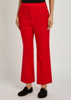 Maria Mcmanus High-waisted Stretch-wool Trousers Red