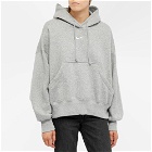 Nike Women's Phoenix Fleece Oversized Hoodie in Dark Grey Heather/Sail