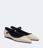 Manolo Blahnik Perdiccamod suede ballet flats