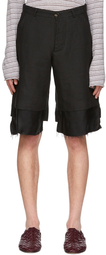 Photo: Edward Cuming Black Linen Shorts