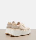 Chloé Nama suede and leather platform sneakers