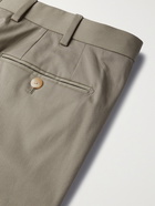 CARUSO - Slim-Fit Stretch-Cotton Suit Trousers - Green