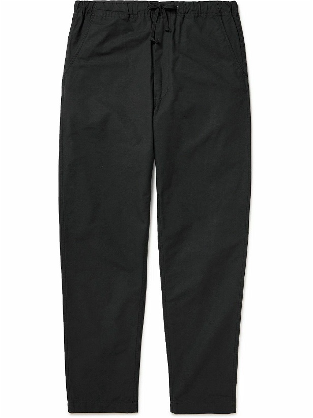 Photo: OrSlow - New Yorker Straight-Leg Cotton-Ripstop Drawstring Trousers - Black