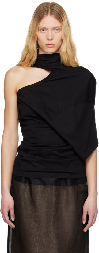 Photo: Christopher Esber Black Distort Cutaway T-shirt