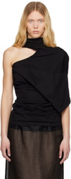 Christopher Esber Black Distort Cutaway T-shirt