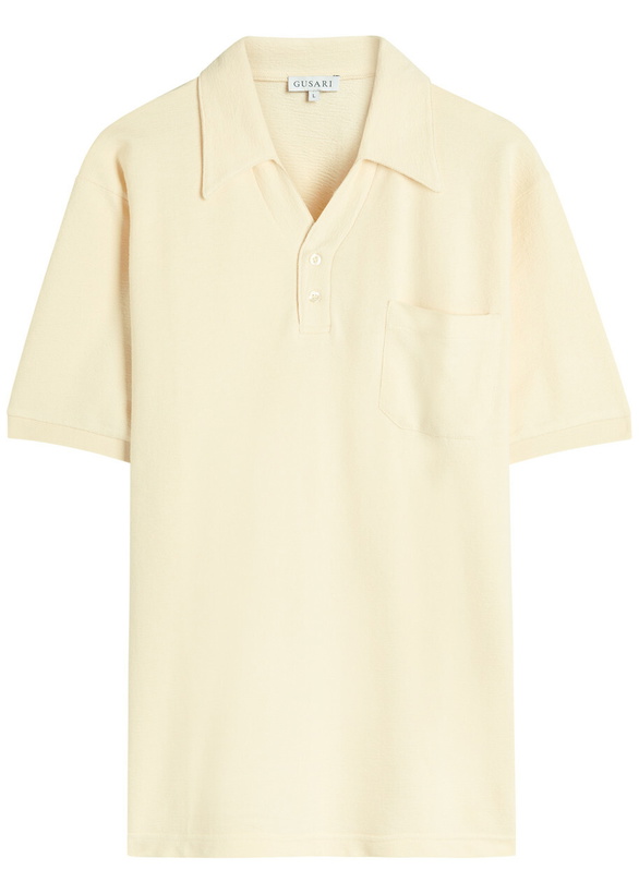 Photo: Gusari Miami Cotton Polo Shirt Off White