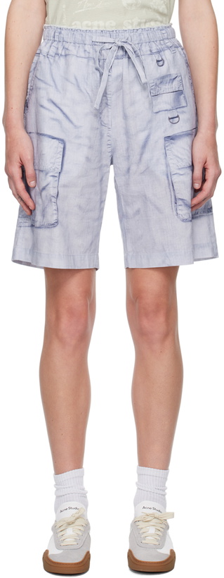 Photo: Acne Studios Blue Trompe L'œil Shorts