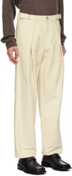 AFTER PRAY Off-White Two Tuck Trousers