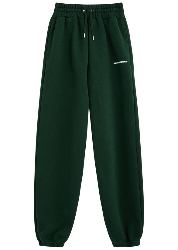 Photo: Mki Miyuki Zoku Logo-print Cotton-blend Sweatpants Green