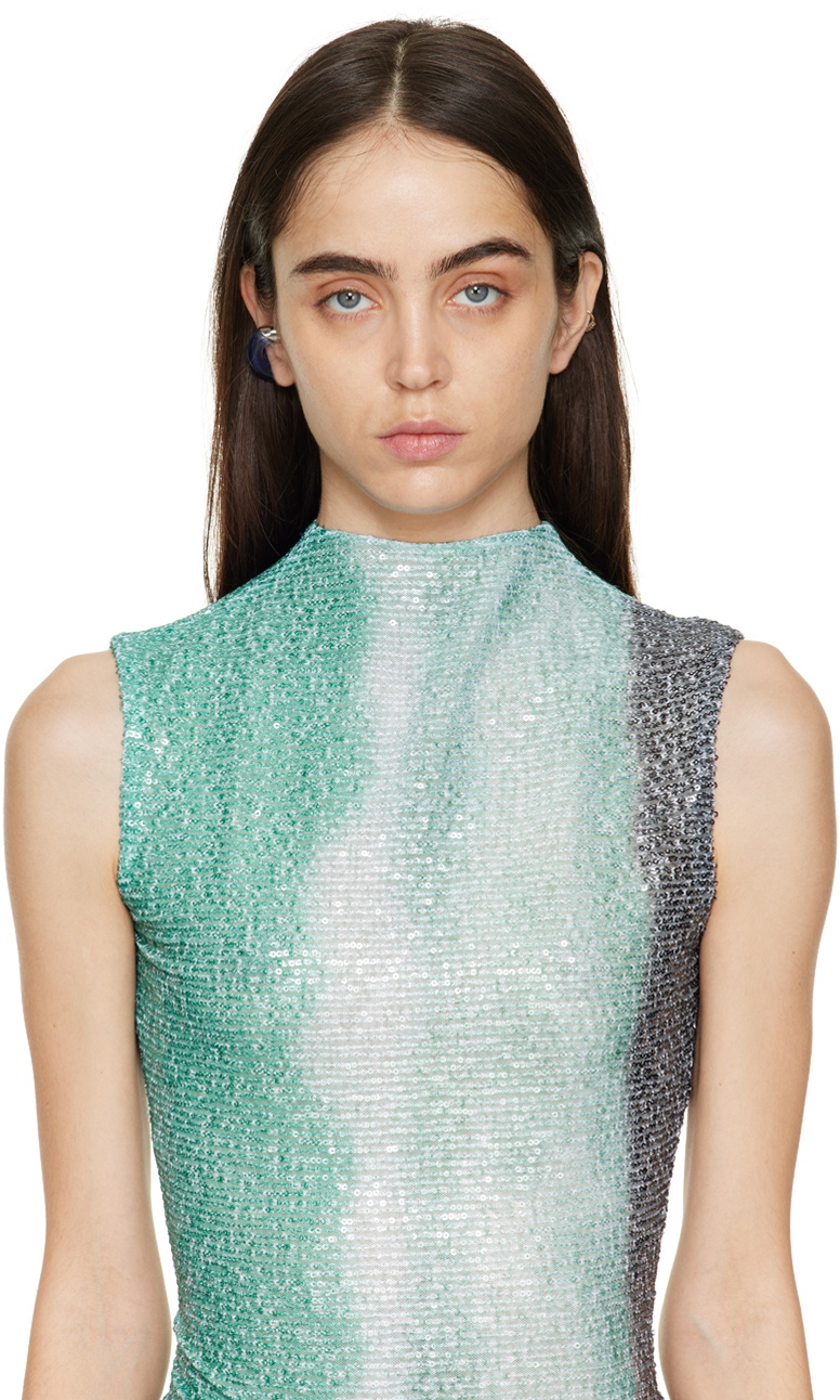 Lorette Colé Duprat SSENSE Exclusive Silver & Blue C2 Single Ear Cuff
