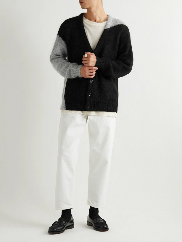 Photo: NOMA t.d. - Hand-Dyed Knitted Cardigan - Black