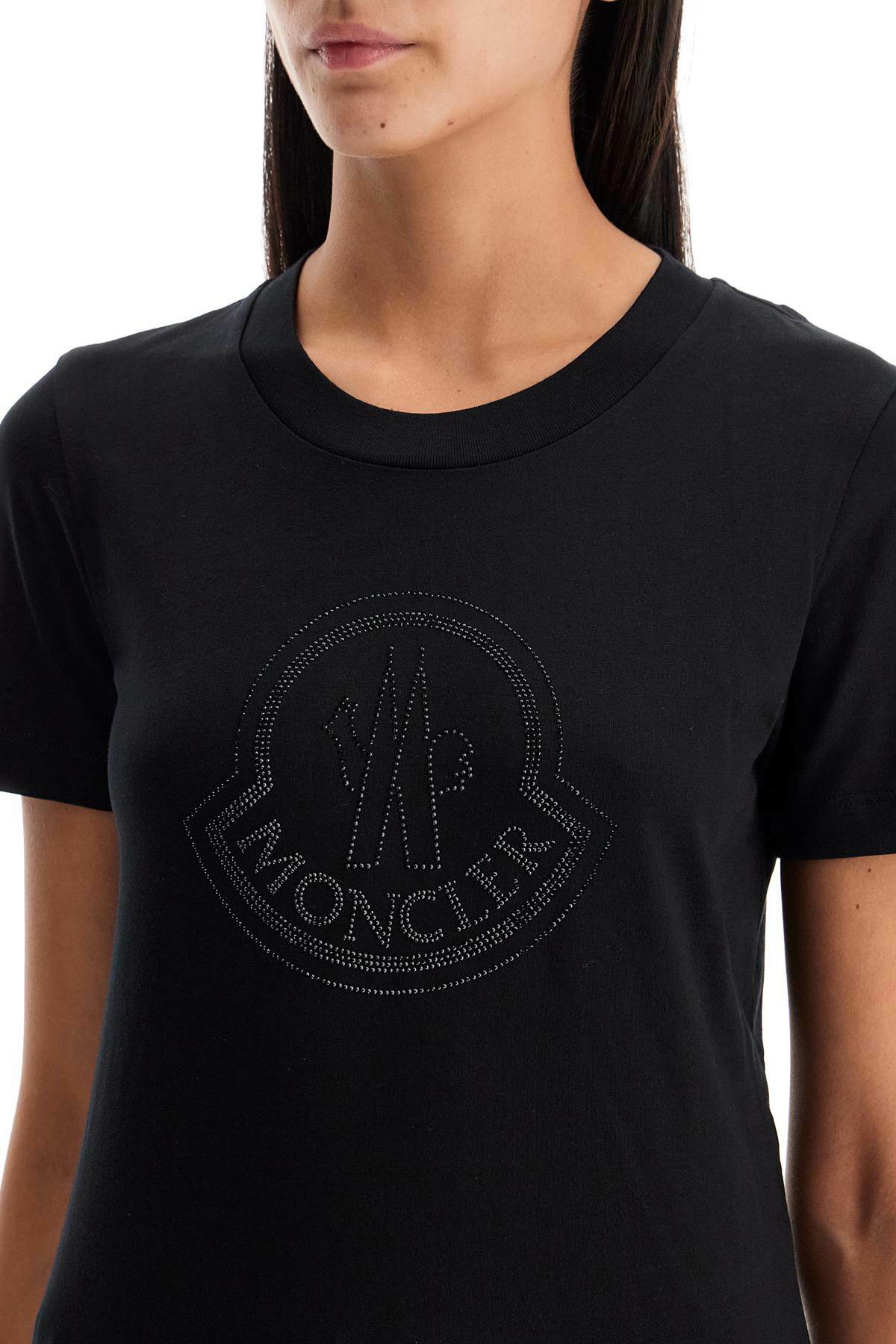 MONCLER 'logo rhinestone t-shirt Black Moncler